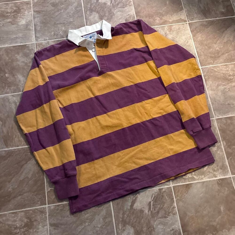 Vtg 90s Lands End Polo Esc Rugby Shirt, made in USA, flawless condition! Size XL